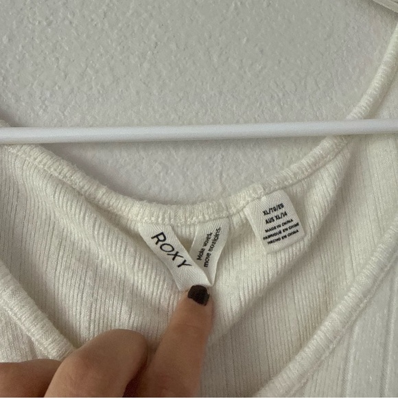 Roxy Cream Ribbed Knit Top - Picture 4 of 4